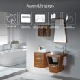 thumbnail image 4 of Organizador de tocador de baño para portacepillos de dientes, compartimentos desmontables montados en la pared, organizador de encimera que ahorra espacio y es fácil de limpiar (diseño higiénico), 4 of 8