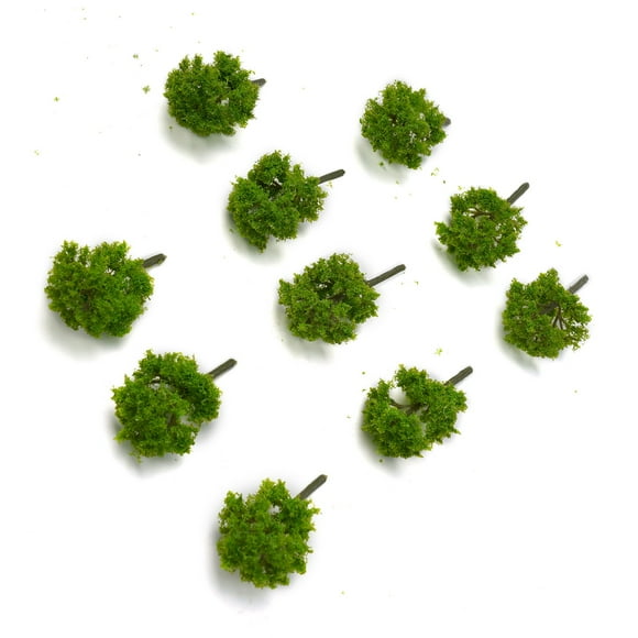 10Pc 7/9Cm Trees Model Garden Wargame Train Railway Architectural Scenery Layout Green Tree Models Mini Sand Table Toys