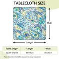 thumbnail image 2 of Stylish Boho Floral Square Table Cover, 34x34 Inch with Elastic Edging for a Perfect Fit on Standard Card Tables, 2 of 6