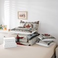 thumbnail image 6 of jejeloiu Retro Texas Stars 7-Piece Bedding Comforter Set,Rustic Horseshoe Farmhouse Cabin King Bedding Sets For Boys Kids Reversible, 6 of 8