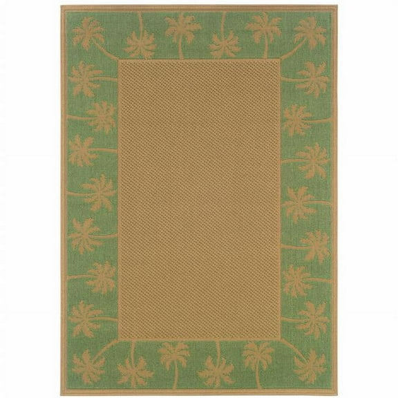 HomeRoots 3 x 5 ft. Tan Stain Resistant Indoor & Outdoor Rectangle Area Rug - Tan - 3 x 5 ft.