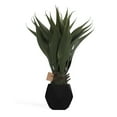 thumbnail image 2 of Bornbridge Artificial Agave Plant with Ceramic Geometric Planter - Artificial Potted Agave Plant (2 Pack, Black), 2 of 4
