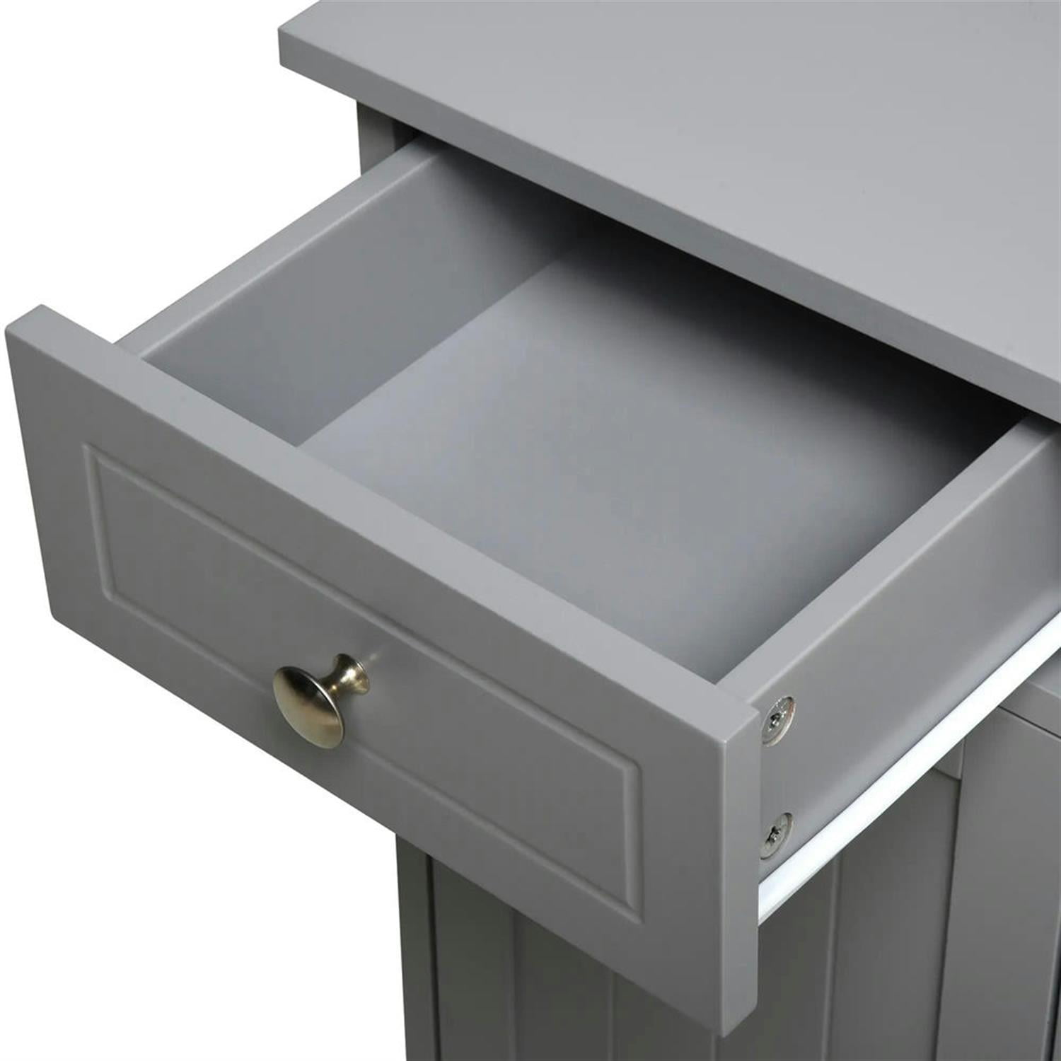 Demi Bonn 29" Bathroom Floor Cabinet, Freestanding Bathroom Storage Cabinet with Adjustable Shelf and Drawers, for Living room, Entryway, Kitchen, Gray