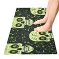 thumbnail image 5 of Haosy Green Skull and Leaves Bathroom Rugs Non Slip Absorbent Soft Plush Quick Dry Bath Mat, 39"x20", 5 of 8