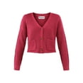 thumbnail image 5 of No Boundaries Button Front Ribbed Cardigan Sweater, Midweight, Women’s, 5 of 5