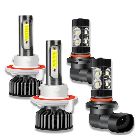 For Dodge Caliber 2007-2009  LED Headlights Super bright,  9008 H13 LED High/Low Beam 9145 Fog light 4pcs