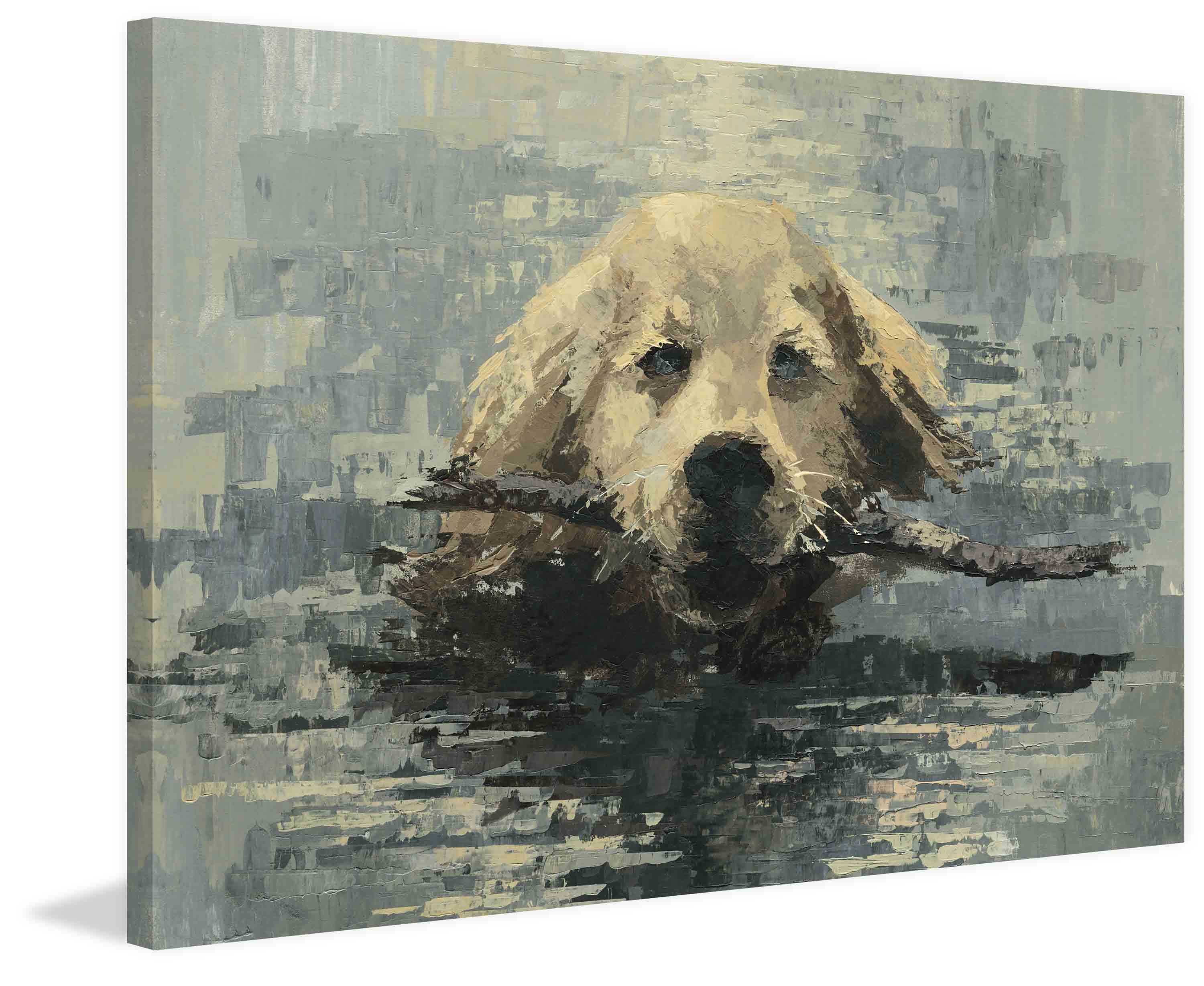 Marmont Hill Obedient Dog Canvas Wall Art