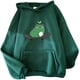 thumbnail image 1 of Sudaderas con capucha de rana en monopatín para mujer, adolescente, niña, informal, de manga larga, con cordón, sudadera con capucha, suéter suelto, tops Zhivalor WMZL-2135-34, 1 of 3
