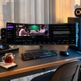 thumbnail image 6 of ZZA 49" Curved Gaming Monitor | 5120x1440 Dual QHD, 165Hz, 1500R, 32:9 Ultra-Wide, AMD FreeSync, 120% sRGB, Height Adjustable, HDMI 2.1 & DisplayPort 1.4, VESA Mount, Black, 6 of 10