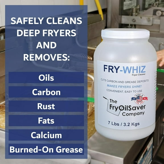 Fry-Whiz Deep Fryer Cleaner - Commercial Grade, Non-Foaming, 128 Ounce (Pack of 1)