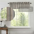 thumbnail image 4 of VHC Brands Grain Sack Charcoal Black Stripe Farmhouse Kitchen Curtain Valance 16x90, 4 of 6