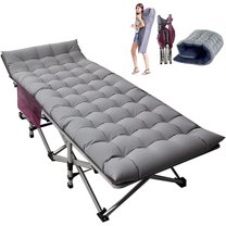 Slsy Folding Camping Cots with 2 Sided Mattress,Heavy Duty Wide Sleeping Cots, Folding Cots with Carry Bag