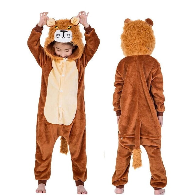 Conjuntos de pijamas Kigurumi de unicornio para niños, disfraz de dibujos animados de animales de Halloween, Jumpusits de dinosaurio de Navidad para 4-12 años