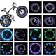 thumbnail image 1 of Luces para ruedas de bicicleta, luces para ruedas de bicicleta Luces de radios ultrabrillantes RGB impermeables 14 LED 30 piezas Patrones de cambios -Accesorios para neumáticos de bicicleta, 1 of 5