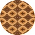 thumbnail image 1 of Ahgly Company Machine Washable Indoor Round Transitional Mahogany Brown Area Rugs, 5' Round, 1 of 7