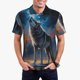 thumbnail image 1 of Balery Lonely Night Sky Wolf Camisa Polo de Hombre con Estampado, de Manga Corta y Tejido Medio, Camisa Tipo Golf Polo-Large, 1 of 6