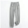 thumbnail image 2 of Women Sweatpants Lightweight Clearance Sale Women's Fashion Fitness Sport Relaxed Loose Elastic Waist Long Sweatpants Solid Color Bound Feet Gray M, 2 of 3