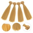 thumbnail image 4 of HONMEET 4pcs Colored Straight Synthetic Doll Wigs - Replacement Hair for Dolls and Crafts, and Easy to Style, 4 of 7
