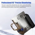 thumbnail image 2 of Upgraded 100mm Angle Grinder Chamfering Stand with Safety Clamping System - 45° Portable Tile Cutting Tool for 45mm Max Spindle Diameter, Stainless Steel & Plastic Construction, 1-3mm Quick, 2 of 6