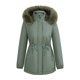 thumbnail image 1 of Chaquetas y abrigos casuales con capucha y manga larga para mujer, de otoño y de color liso, con cremallera, manga larga, medianos y largos, desmontables, cálidos, con cuello grande, holgados, tops de, 1 of 9