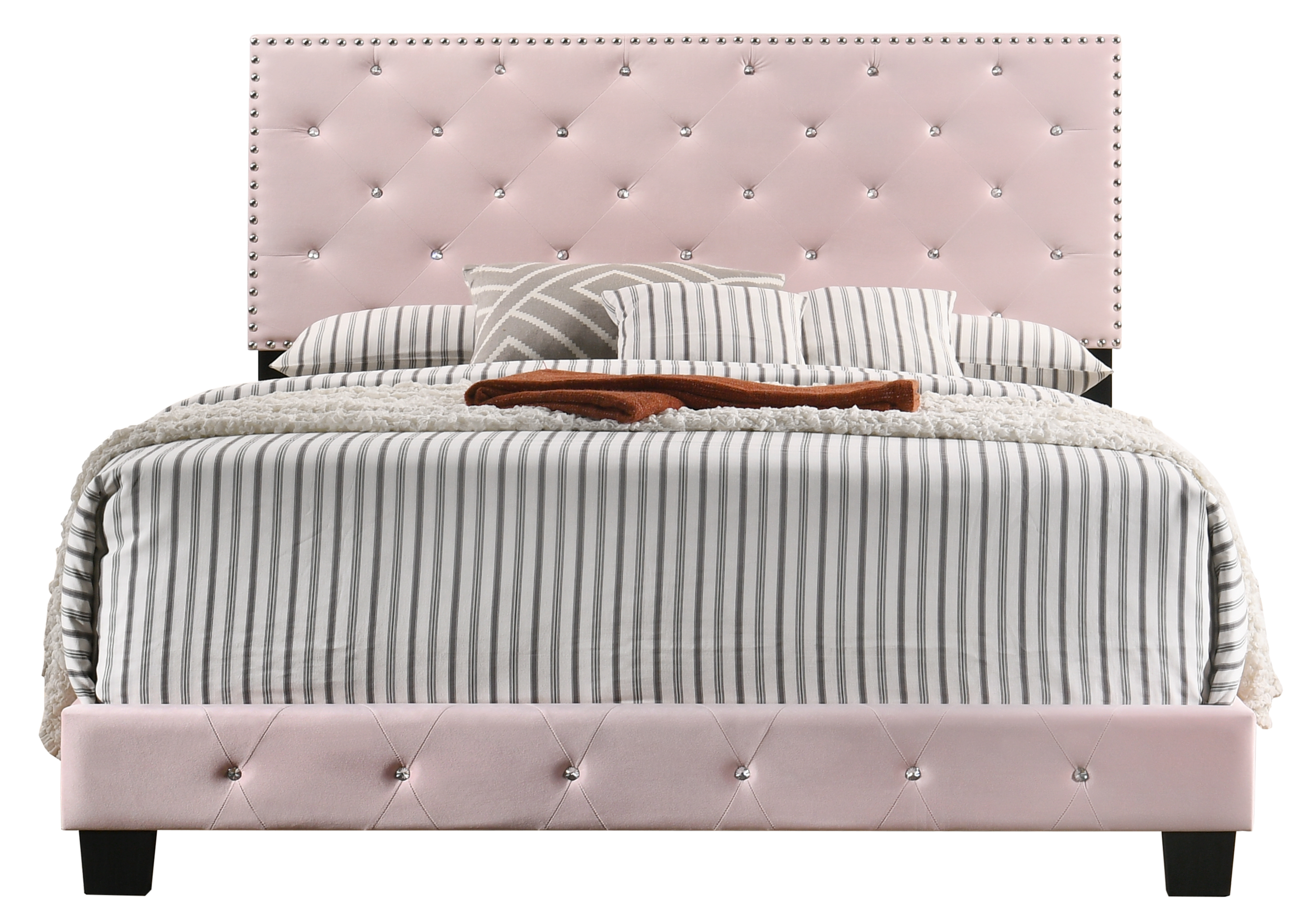 Glory Furniture Suffolk Full Bed in Pink Color