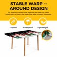 thumbnail image 4 of Black Snowman Christmas Table Cloths for 6 Foot Rectangle Tables, Xmas Tree Snowflake Elk Winter Patio Waterproof Elastic Fitted Tablecloths, Washable Rectangular Table Cover for Camping, 4 of 8