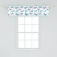 thumbnail image 2 of Ambesonne Entomology Window Valance, Butterfly Layout Art, 42" x 12", Sky Blue Dark Ceil Blue, 2 of 3