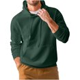 thumbnail image 4 of Men's Waffle Hoodies Solid Color Casual Long Sleeve Hooded Sweatshirts Lightwieght Fall Jackets with Drawstring, 4 of 7