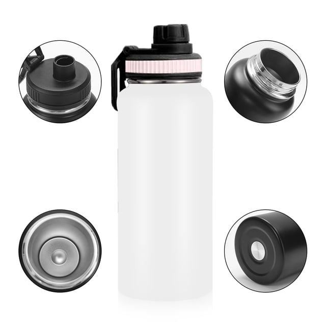 Termo acero inoxidable 800ml para deporte Blanco