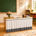 thumbnail image 4 of 6/9Ft x 29In Rectangular Teacher Desk Skirt Fabric Washable Back To School Table Cover For Classroom Bookshelf Cabinet Household Decor, 4 of 5