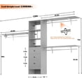 thumbnail image 4 of iSunirm 120'' Closet System, 10 Ft Heavy Duty Closet Organizer System with 3 Drawers & 3 Shelf Towers, Gray, 4 of 9