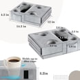 thumbnail image 3 of Luxspire Couch Cup Holder Tray, Couch Cup Holder Pillow with 8 Holes and Side Pocket, Tablet Pillow Couch Caddy for iPad/Drinks/Remote Control/Snacks Holder, Gray, 3 of 7