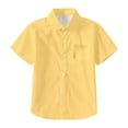 thumbnail image 2 of Girls Button Down Shirts Boys Formal Outfit Yellow Dress Shirt For Boys Uniform Shirts For Boys Girl Fashion, 2 of 5