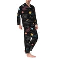 thumbnail image 2 of Sikiie Galaxy Mens Pajama Set, Soft Warm Long Sleeve Sleepwear, Cozy Button-Down Pjs for Men-Small, 2 of 7