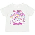 thumbnail image 3 of Inktastic My Nana Loves Me Unicorn Girls Toddler T-Shirt, 3 of 5