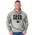 thumbnail image 4 of Papa Bear Dad Father's Day Pawprint Men's Big & Tall Graphic Hoodie Brisco Brands 5X, 4 of 5