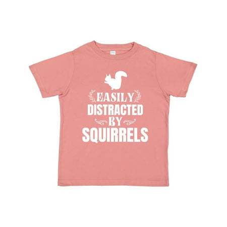 

Inktastic Easily Distracted by Squirrels Gift Toddler Boy or Toddler Girl T-Shirt