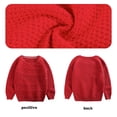 thumbnail image 3 of Suéter infantil de otoño e invierno con giro, suéter de algodón de manga larga para niños y niñas, rojo 80 cm, 3 of 5