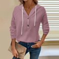 thumbnail image 2 of NMMUED Women Hoodies Waffle Hoodie Women Womens Hoodies Pullover Casual Sweatshirts for Women Y2k Hoodie Fall Hoodies for Women Plain Hoodie Light Pink S, 2 of 9