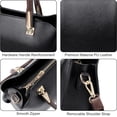 thumbnail image 2 of Soft Leather Handbags for Womens Top-Handle Tote Shoulder Bag Casual Crossbody Bags Hobo Purses, 2 of 7