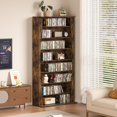 Cd Wall Racks Storage JOAXSWE Arched 8-Tier CD Rack, Media Storage Shelf with Adjustable ...