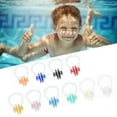 thumbnail image 4 of 15pcs High Quality Diving Children Swimming Reusable Silicone Nose Clip SKY BLUE, 4 of 8