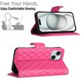 thumbnail image 5 of for iPhone 14 Plus Wallet Case, Elegant Card Holder Cash Slot PU Leather Kickstand Shoulder Strap Shockproof Protective Flip Women Girls Case Cover for iPhone 14 Plus, Rose, 5 of 6