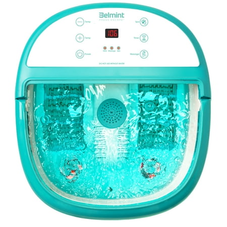 Belmint Foot Spa Bath Massager with Heat, Foot Soaking Tub Features, Bubbles and LCD (Best Foot Bath And Massager)