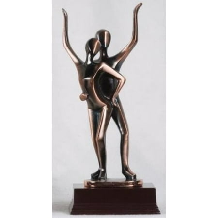 10 Inch Med. Nickel Alloy Contemporary Couple Dancing Figurine Statue
