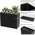 thumbnail image 2 of Datingday Heavy Duty Tall Black Metal Planter Box with Removable Shelves, 36"L x 12"W x 26"H, Raised Metal Garden Bed,Outdoor Indoor Rectangular Garden Planter for Patio, Porch, Yard, 2 of 6