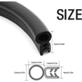 thumbnail image 5 of NOONE Rubber Weather Stripping Door Seal Strip, Automotive Door Soundproofing Weather Stripping, Glass Door Protection Stripfor Door Frame, Cars, and Home Applications (20FT), 5 of 8