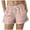 G-Watermelon Red, variant on felwors Women's Gingham Print Rolled Cuff Drawstring Shorts Elastic Waist Lightweight Summer Casual Shorts with Pockets (Red, L)