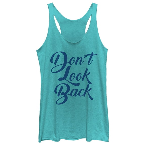Women's CHIN UP Don't Look Back Racerback Tank Top Tahiti Blue Medium