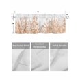 thumbnail image 2 of Kitchen Valances for Window, Brown Iris Flower Lavender on White Light Filtering Rod Pocket Valance Curtain, Country Plants Short Curtains Window Topper for Bedroom Bathroom Living Room 60x18in, 2 of 9